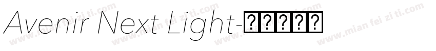 Avenir Next Light字体转换